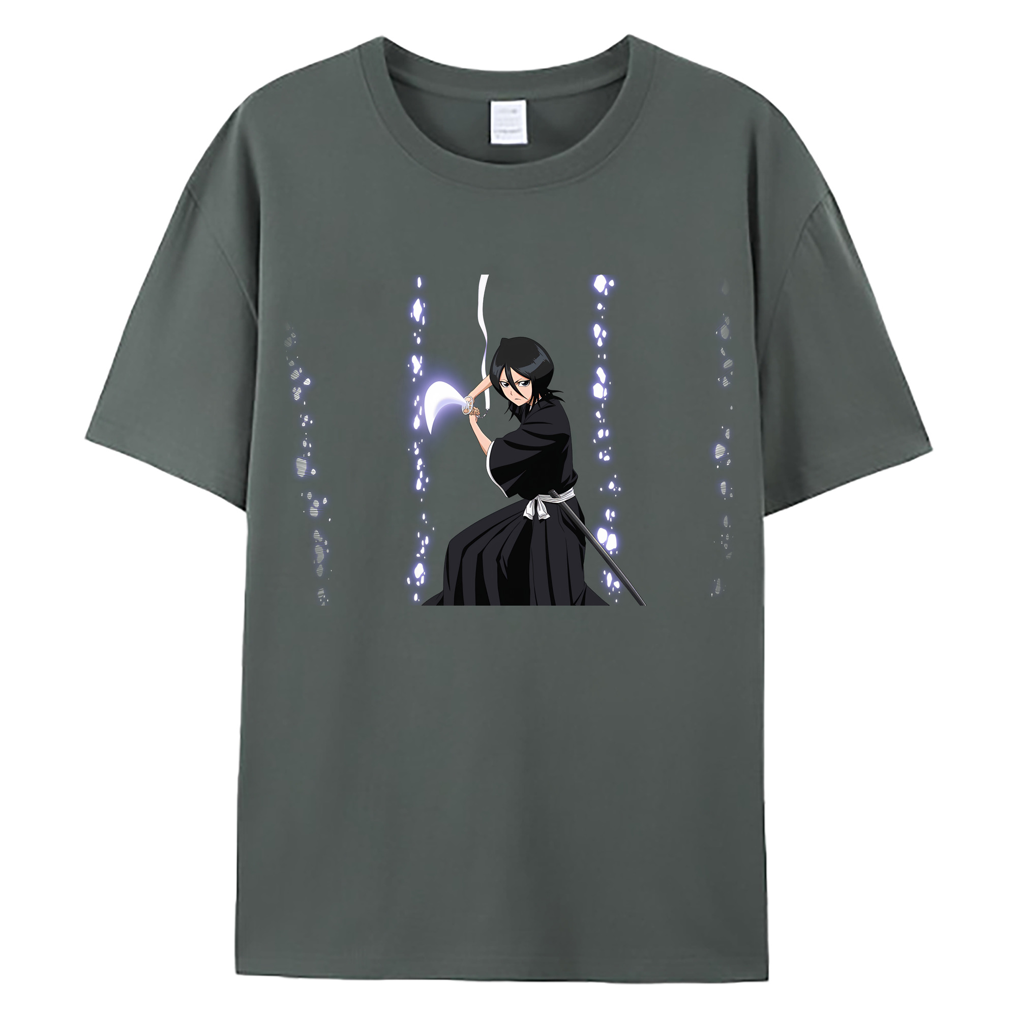 （画像用） ブリーチ 朽木ルキア BLEACH Kuchiki Rukia 綿100％ メンズ半袖Tシャツ｜肌触りやわらか＆通気性
